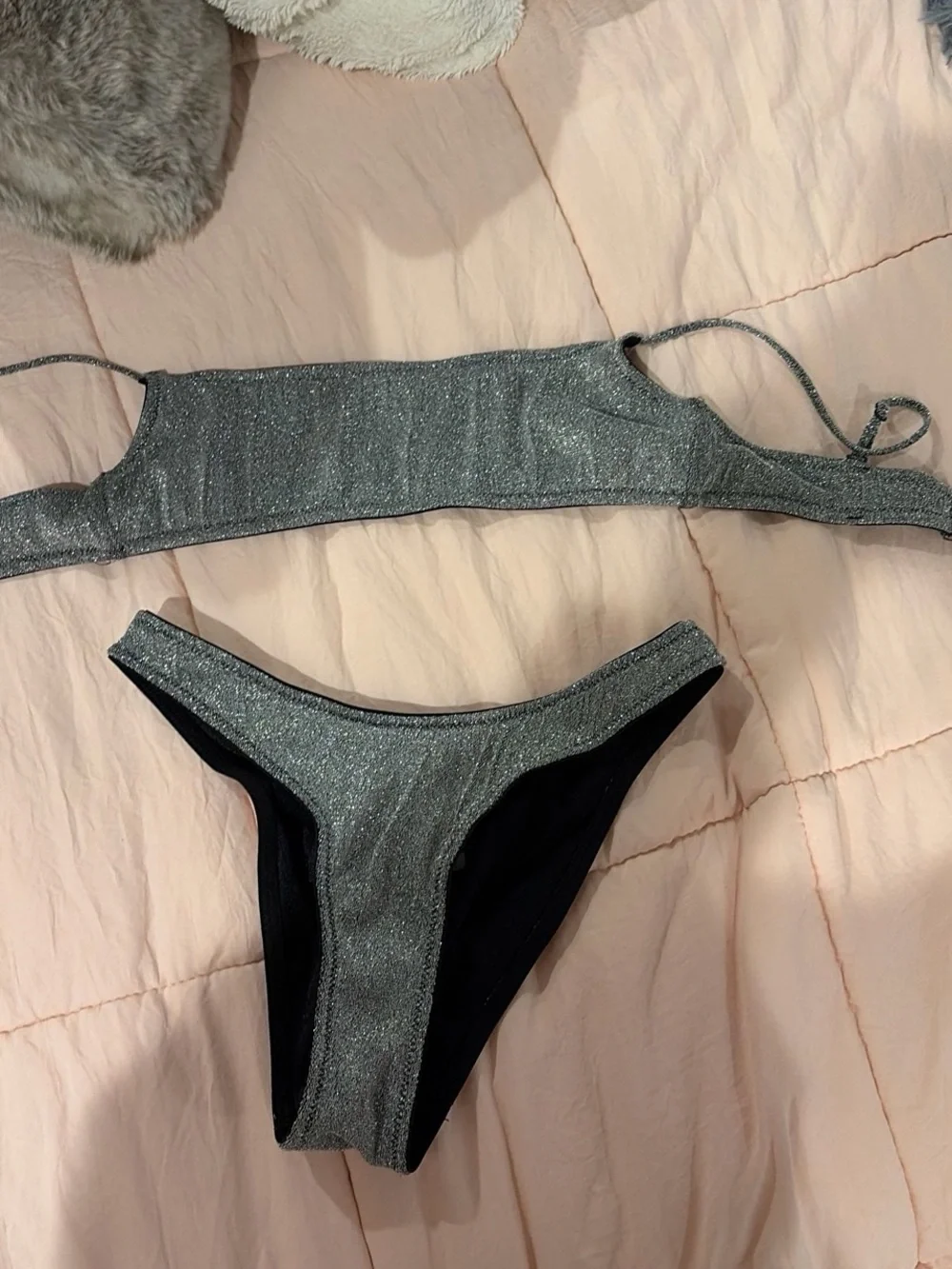 triangl swimwear Silver Shimmer Two-Piece Bikini